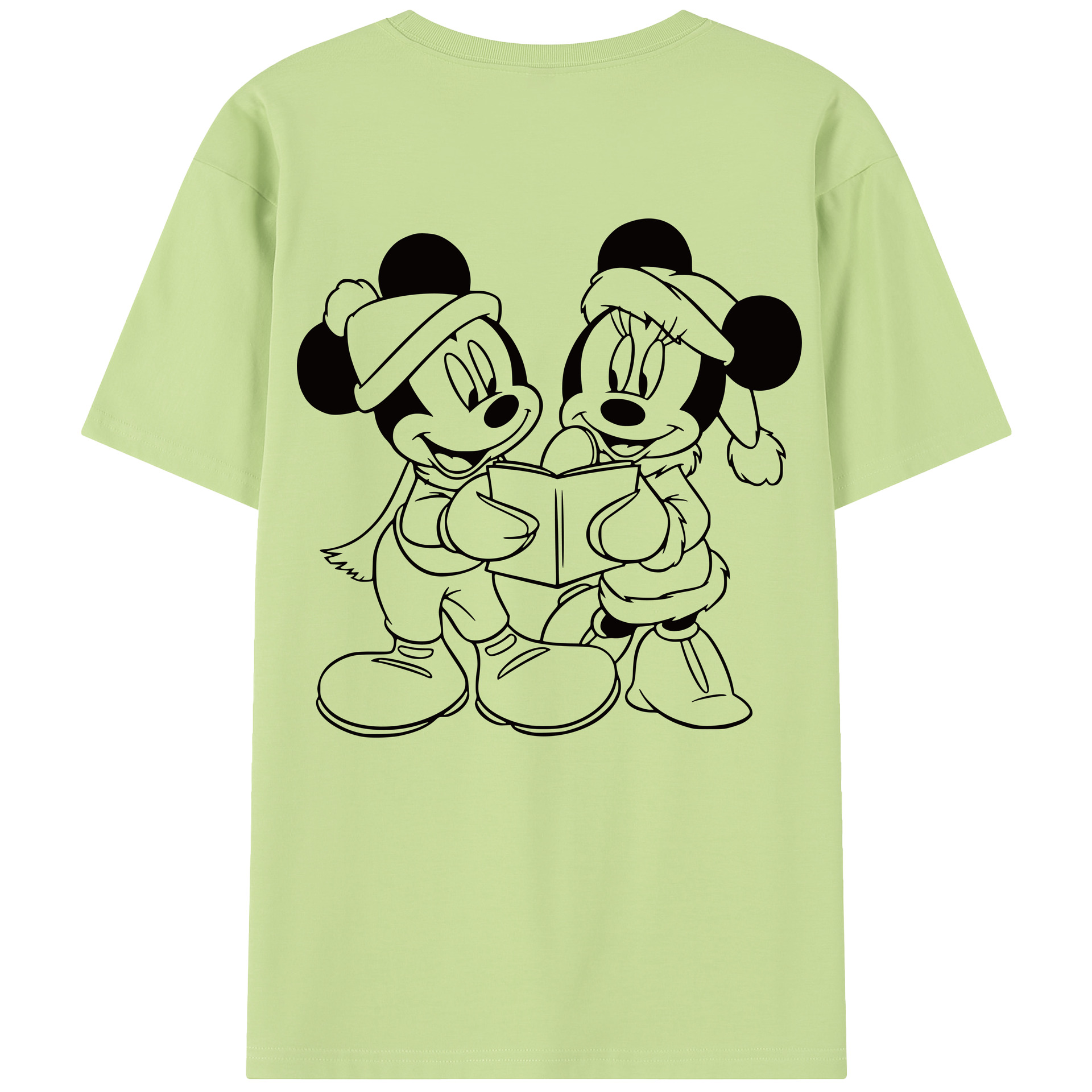 （画像用） ミッキーマウス Mickey Mouse 綿100％半袖Tシャツ（背面プリント）